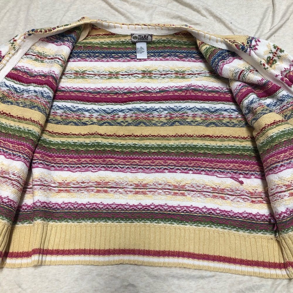 Tiara International Cardigan Sweater Y2K Vintage - Picture 4 of 8